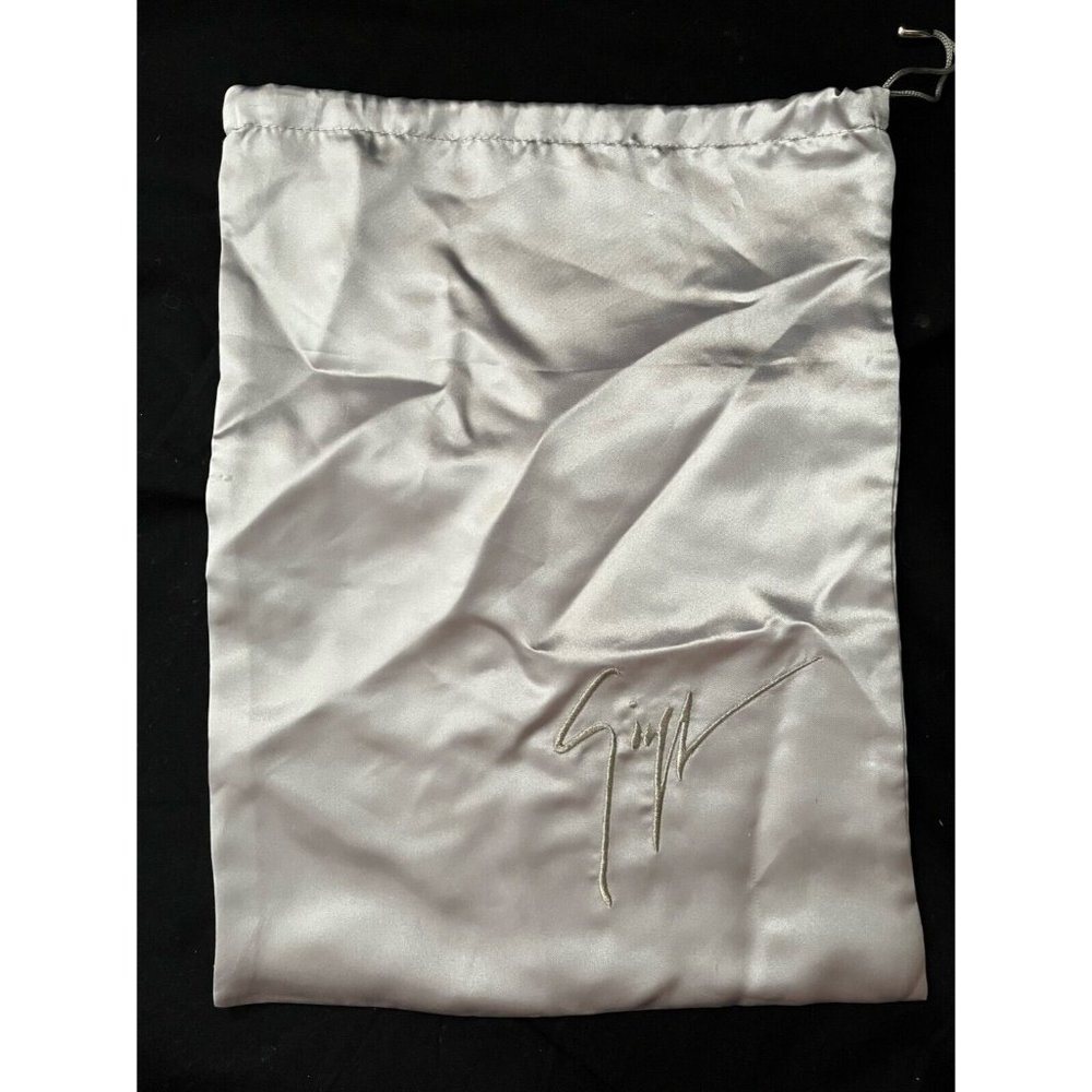 Giuseppe Zanotti Dust Bag Storage Drawstring SIlver 15.4" x 11.6"